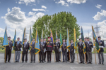 The Corps Col with the Standard Bearers